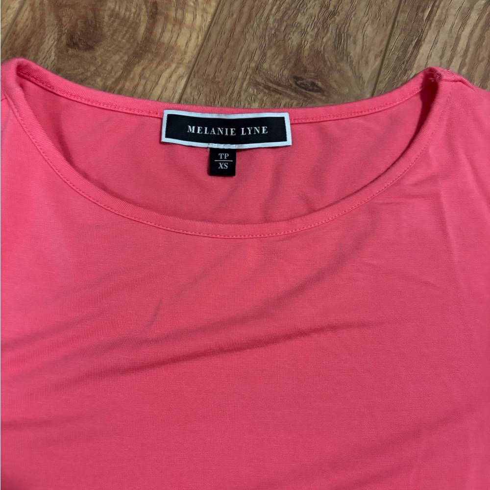 Melanie Lyne Coral Short Sleeve Women's Top